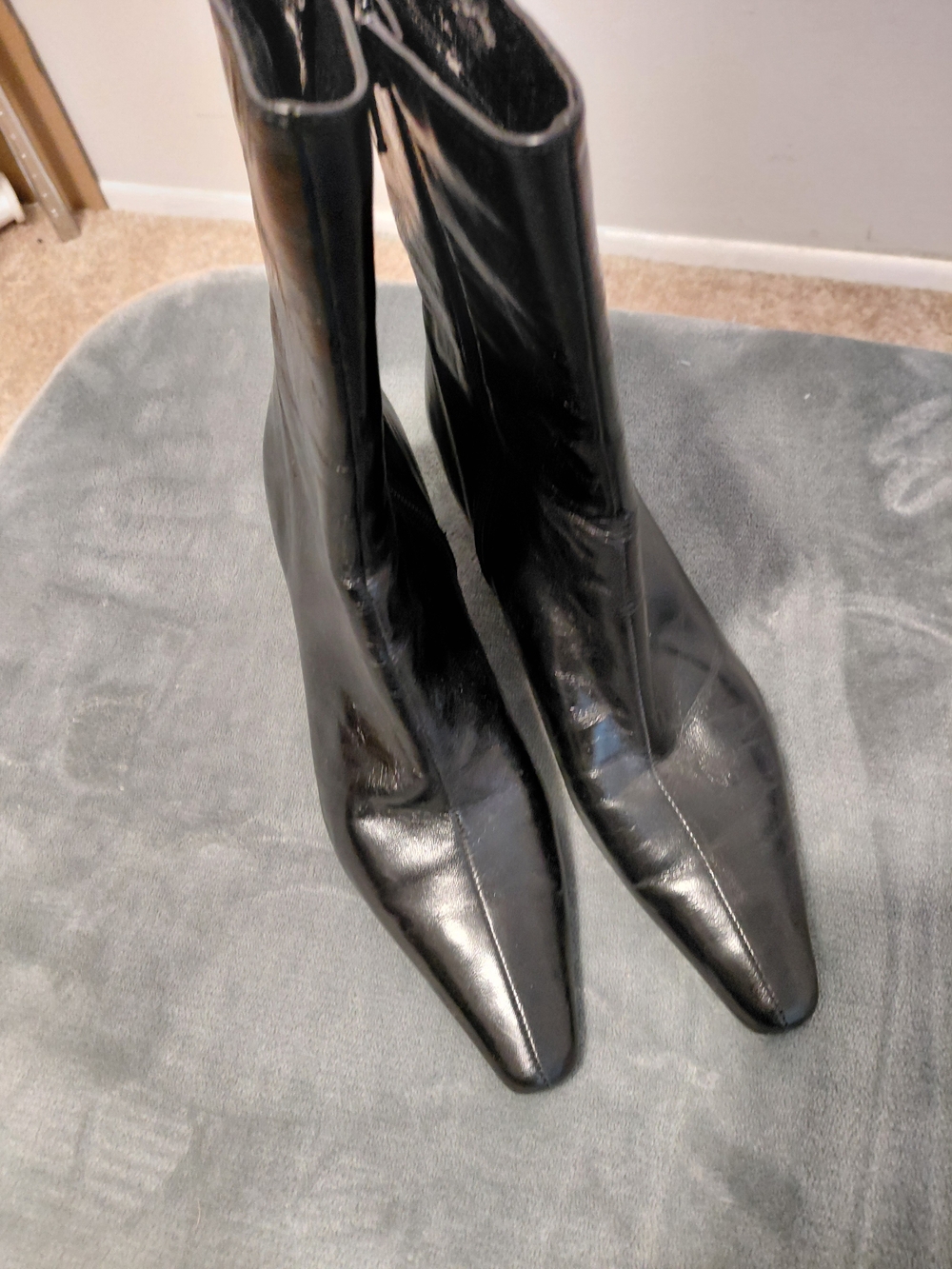 Nine West Black Pointed-Toe Stretch Ankle Boots